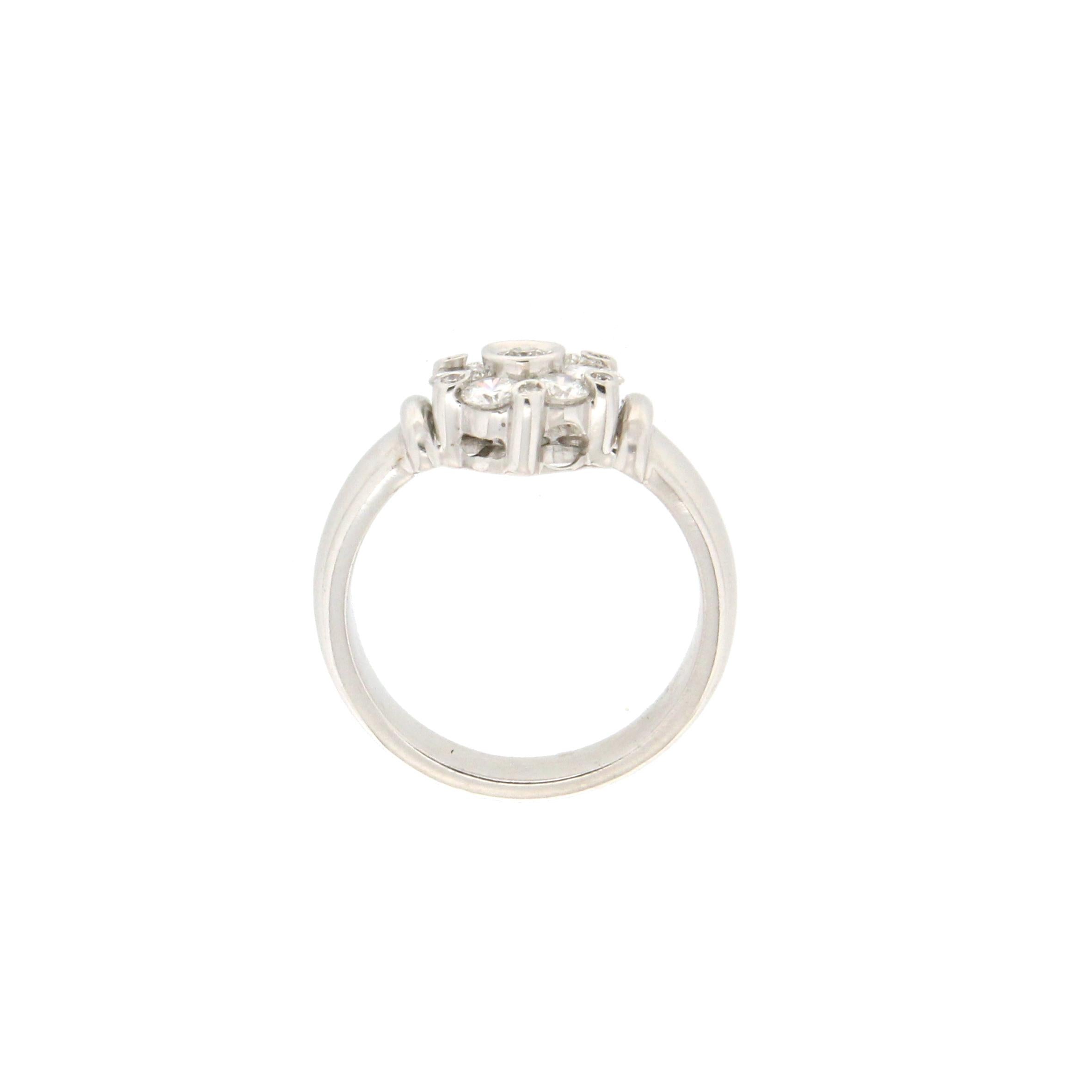 Women's or Men's Handcraft Diamonds Platinum Engagement Ring For Sale