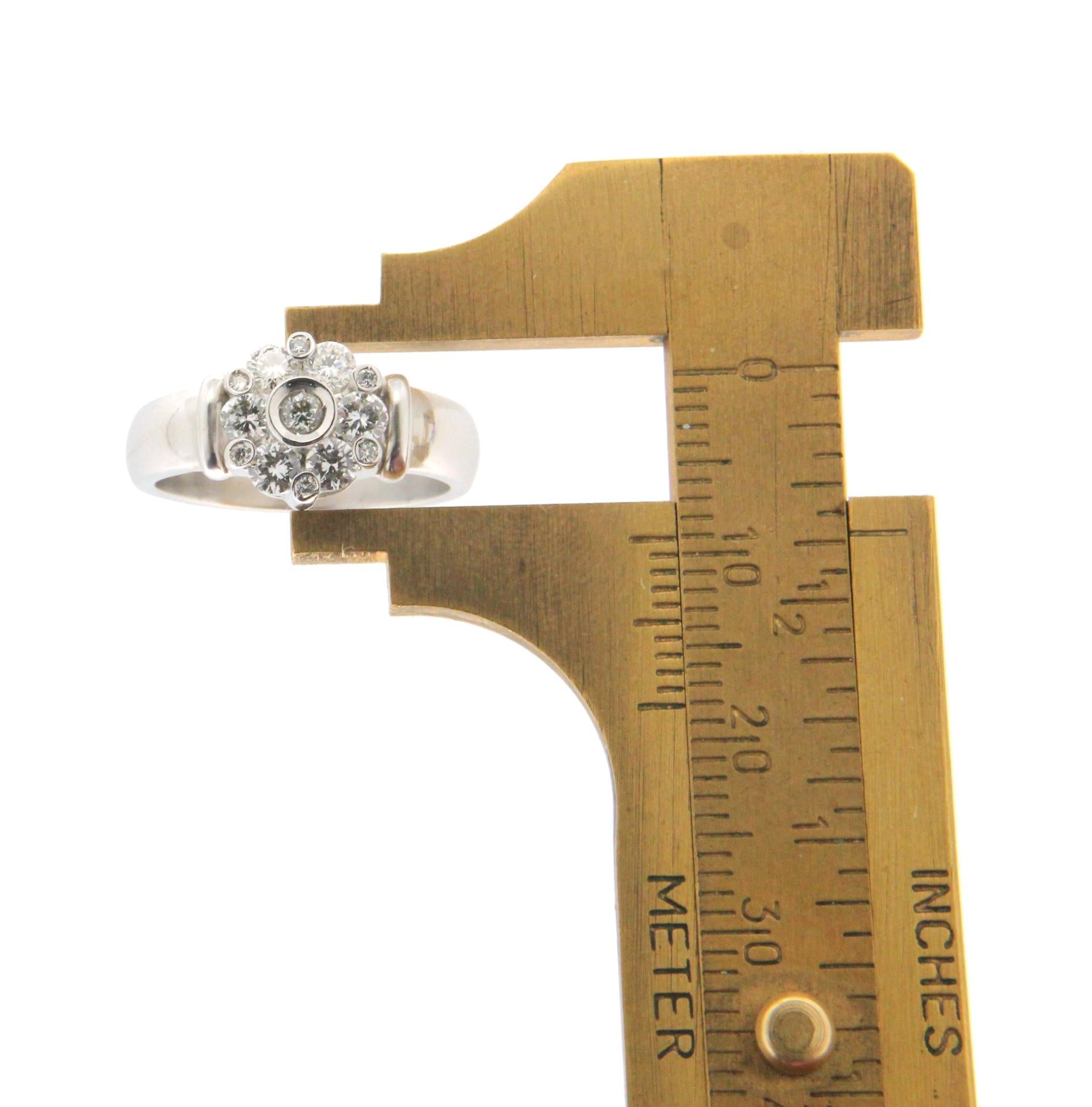 Handcraft Diamonds Platinum Engagement Ring For Sale 1