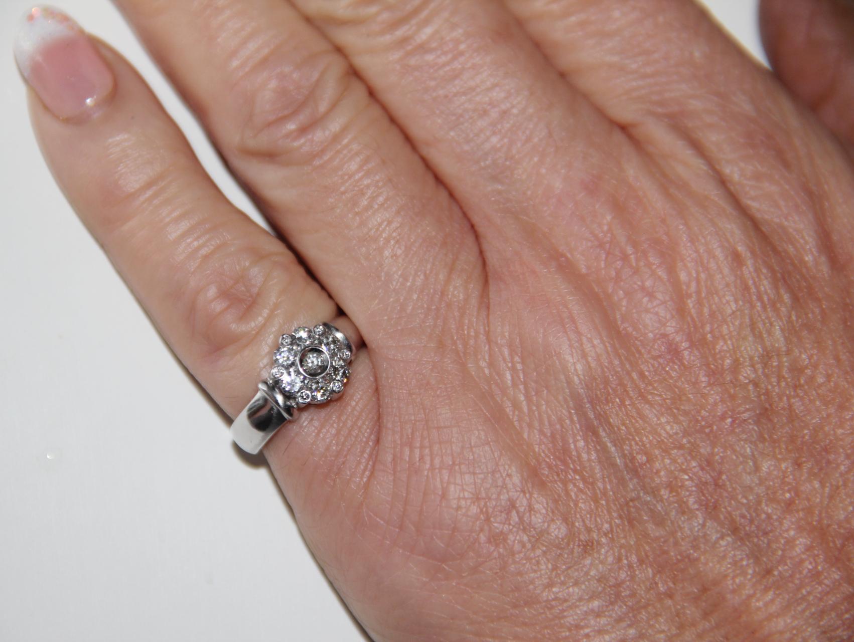 Handcraft Diamonds Platinum Engagement Ring For Sale 2