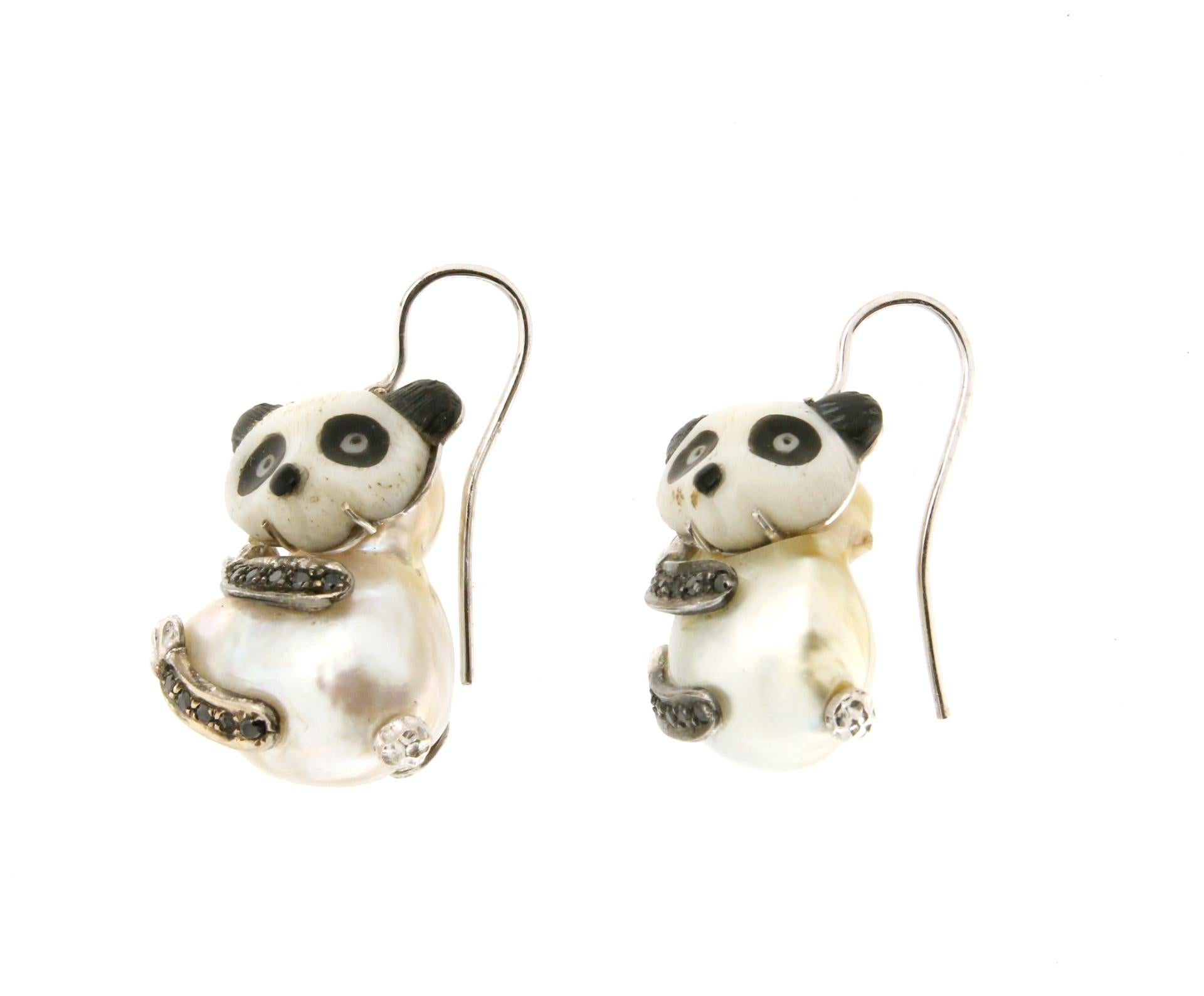 claire's panda earrings