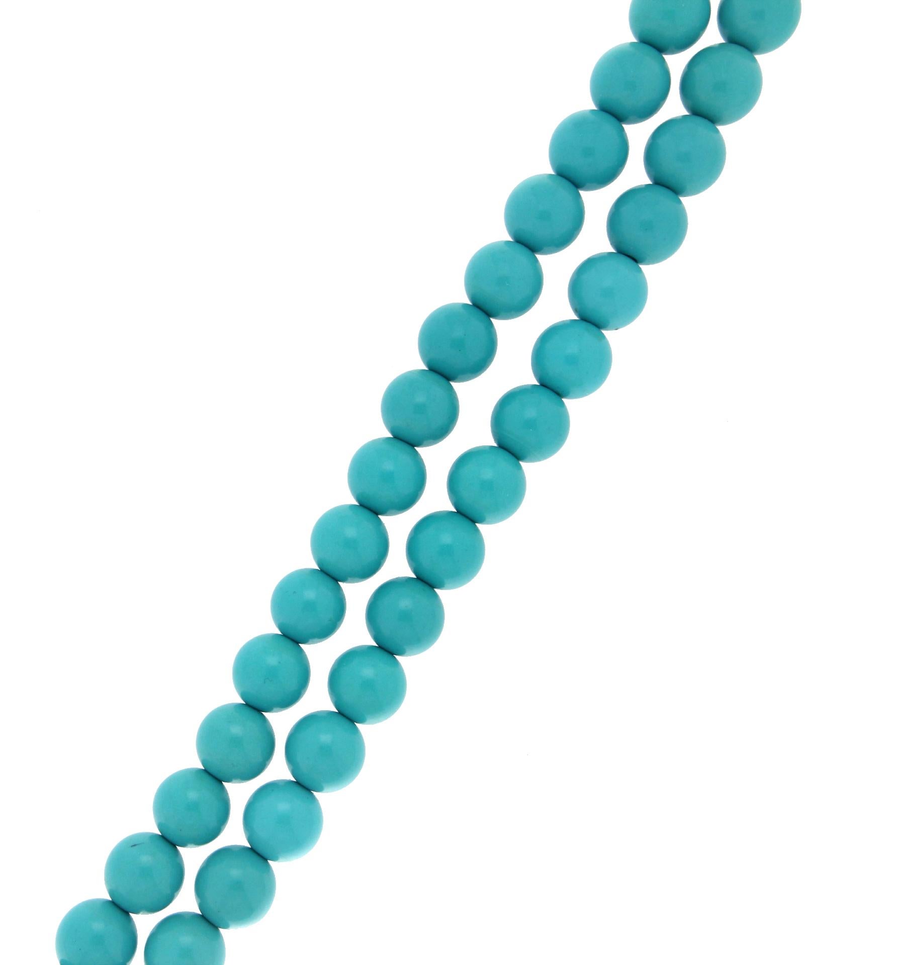 turquoise rope necklace