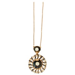Handcraft Pearls 14 Karat Yellow Gold Pendant Necklace