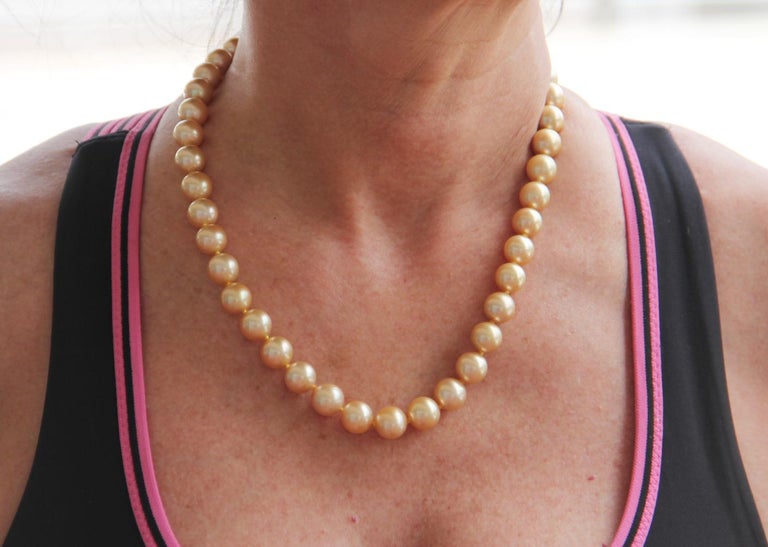 Handcraft Pearls 18 Karat White Gold Strand Rope Necklace at 1stDibs