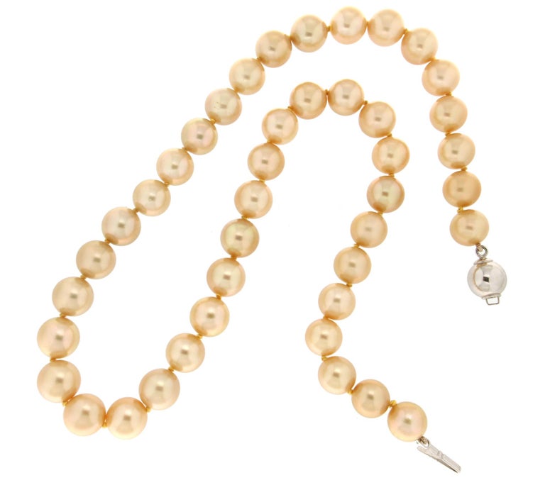 Handcraft Pearls 18 Karat White Gold Strand Rope Necklace at 1stDibs