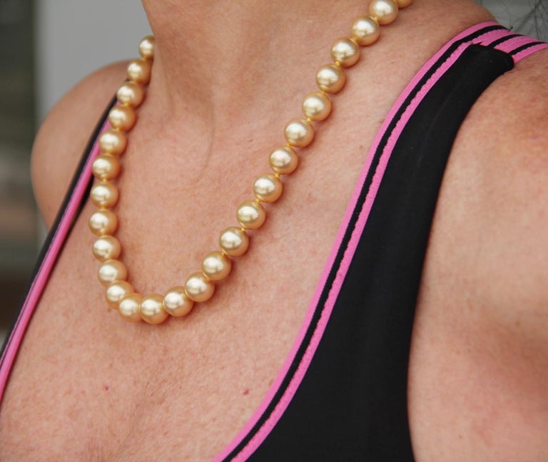 Handcraft Pearls 18 Karat White Gold Strand Rope Necklace at 1stDibs