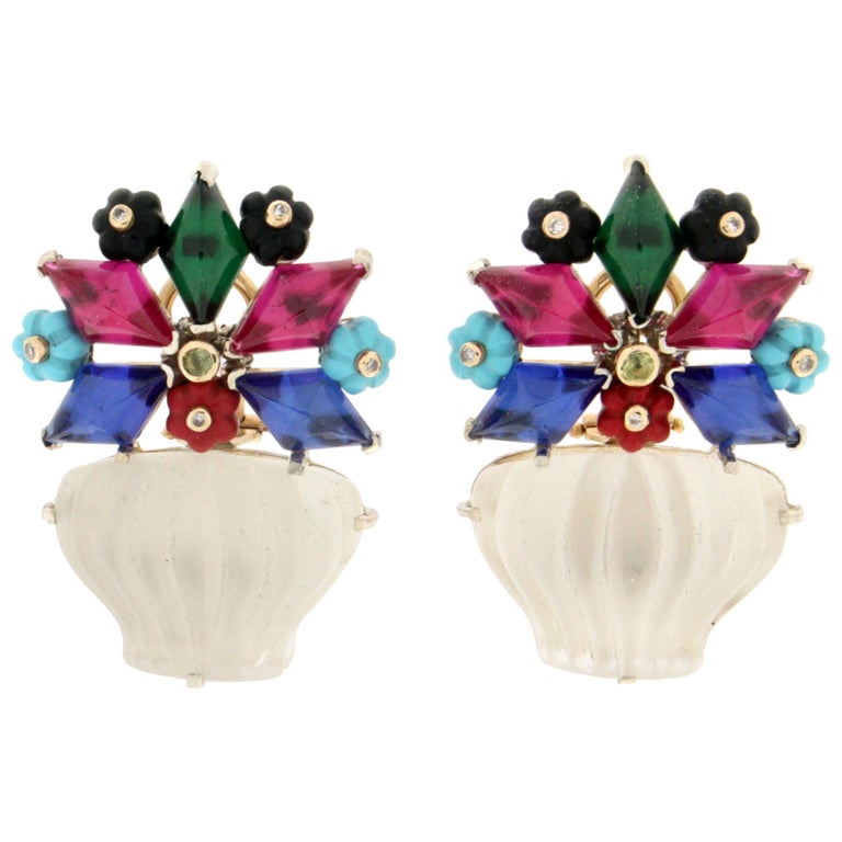 Boucles D'oreilles Artisanales En Onyx - Laiton - Neuf Avec étiquettes