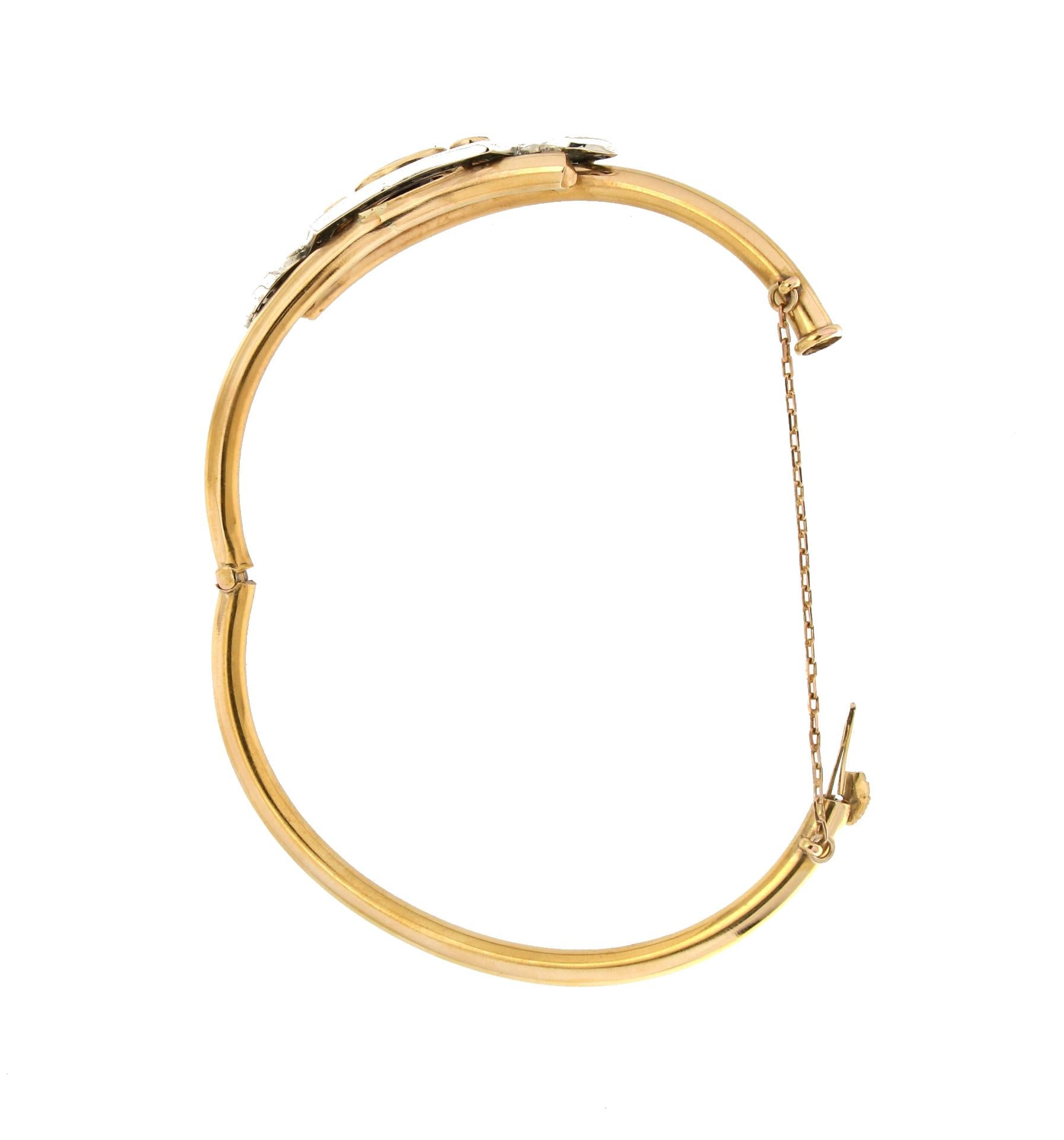 Handgefertigtes Saphir-Armband aus 18 Karat Gelbgold mit Diamanten und Verschluss im Zustand „Neu“ im Angebot in Marcianise, IT