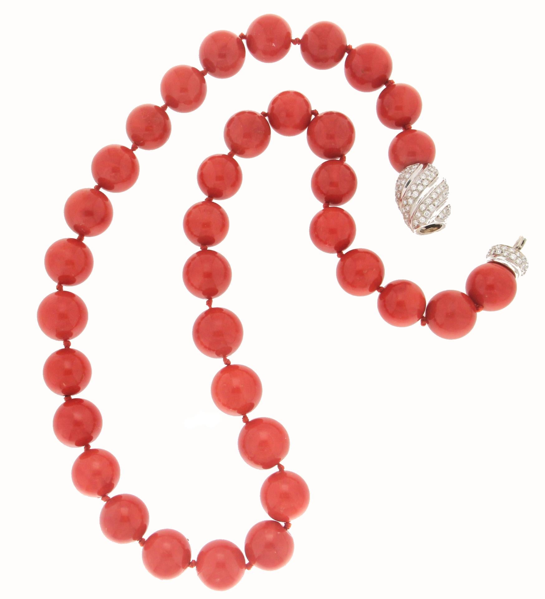 white gold coral necklace