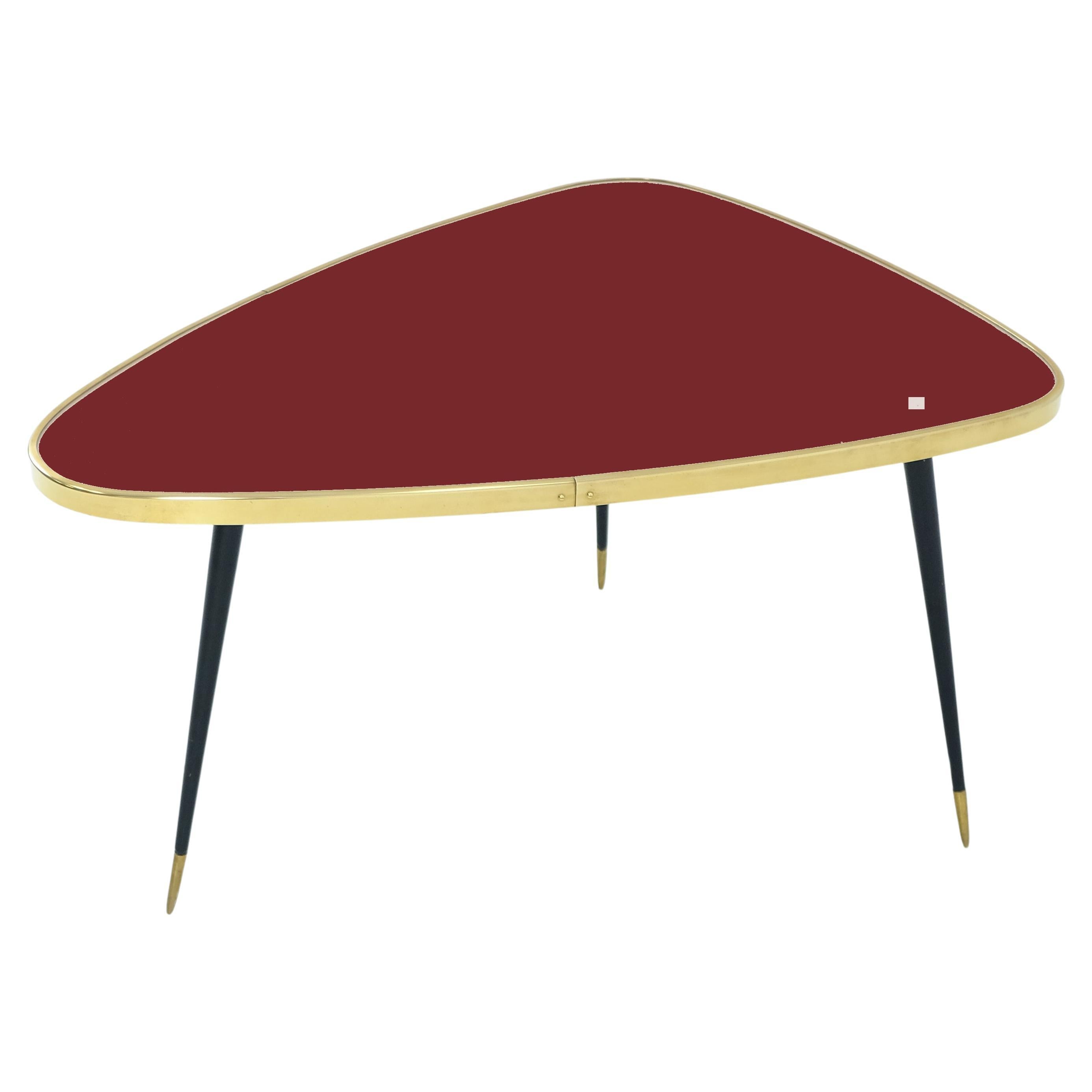 Modern Handcraft Side Table Organic Shape Brass Contour 5 Color 2 Height Medium Tsp For Sale