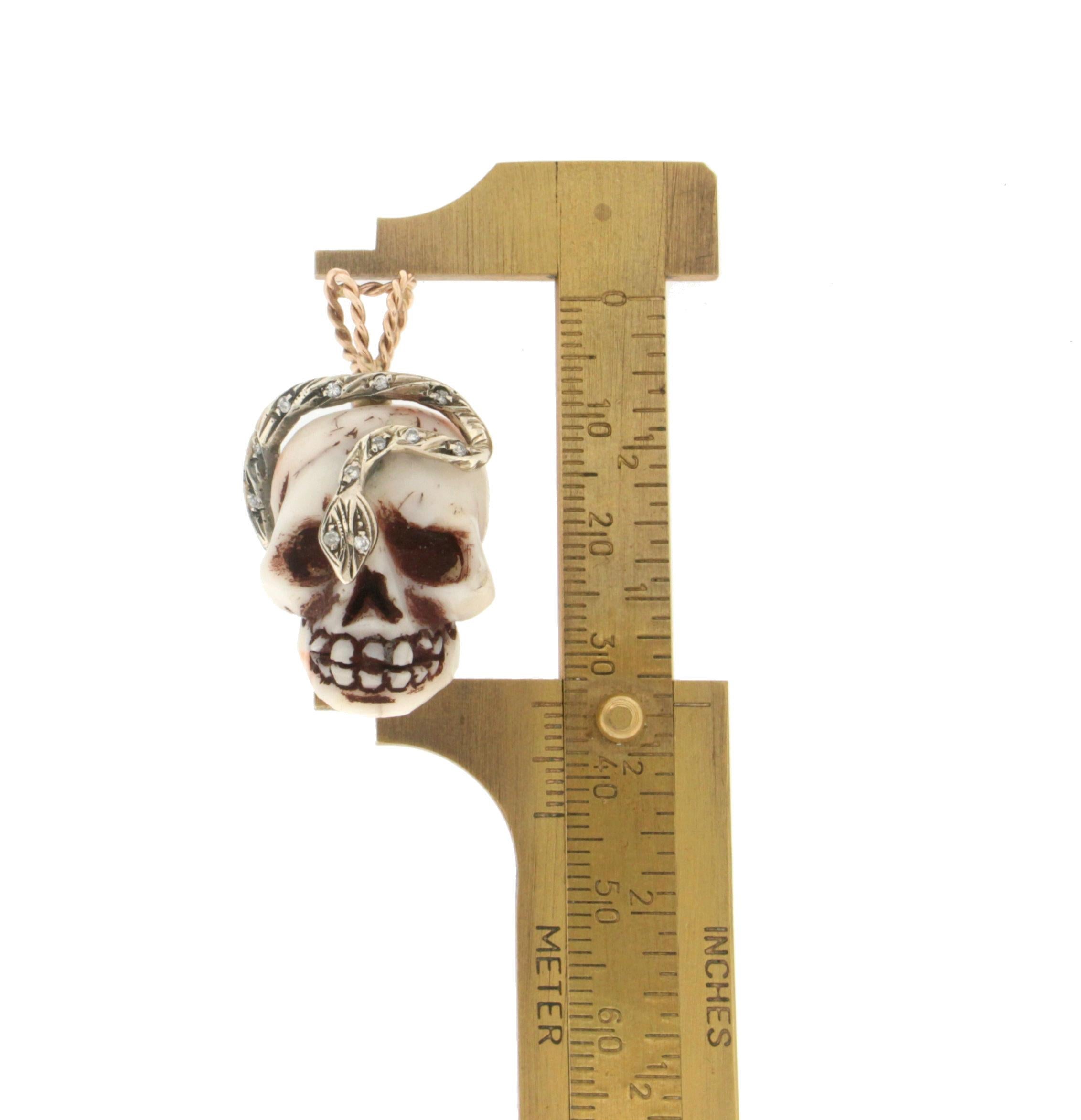 gold skeleton pendant