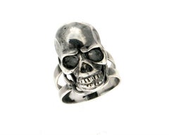 Handcraft Skull 800 thousandths  Silver Cocktail Ring