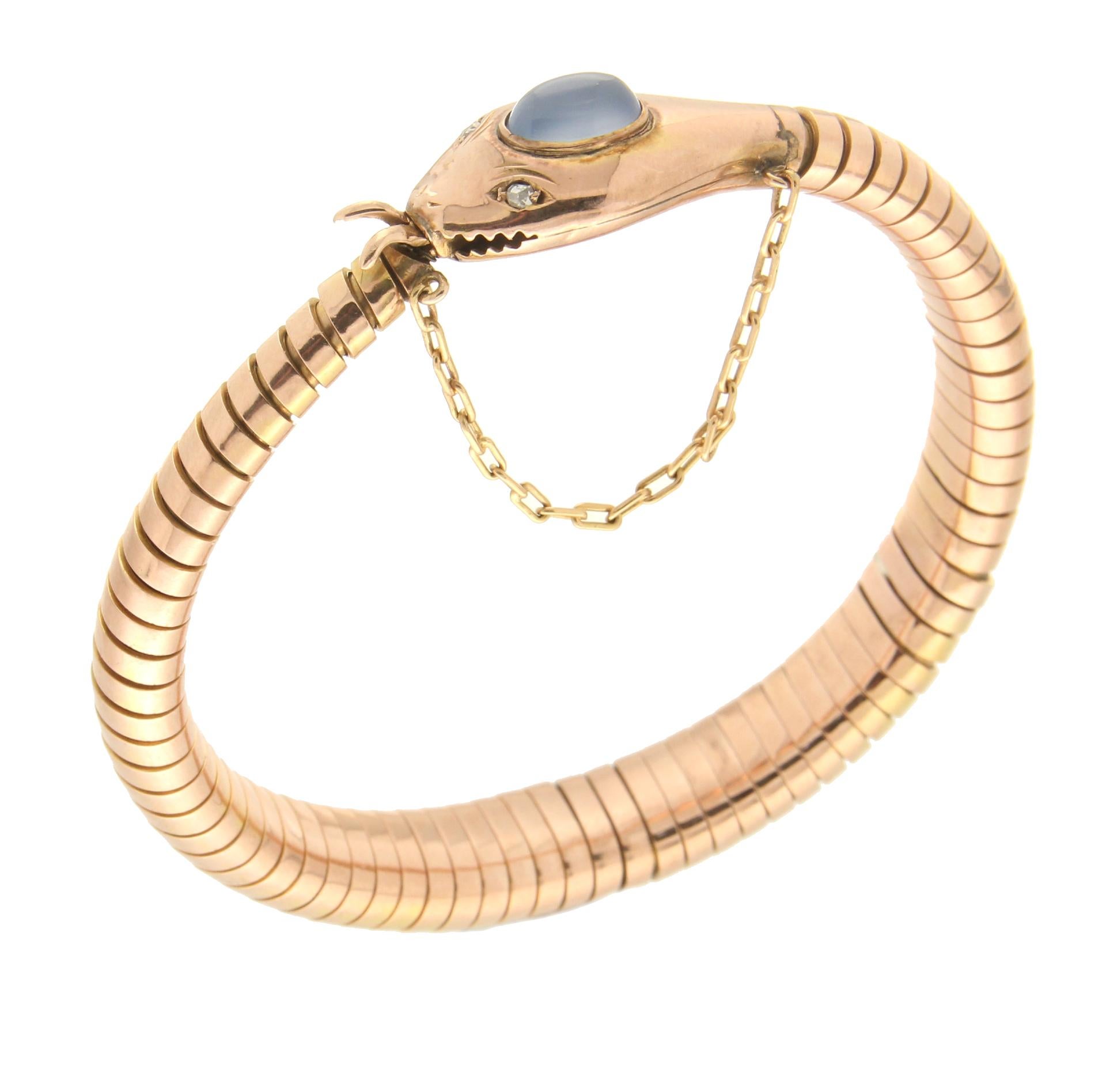 For any problems related to some materials contained in the items that do not allow shipping and require specific documents that require a particular period, please contact the seller with a private message to solve the problem.

Snake bracelet in 9