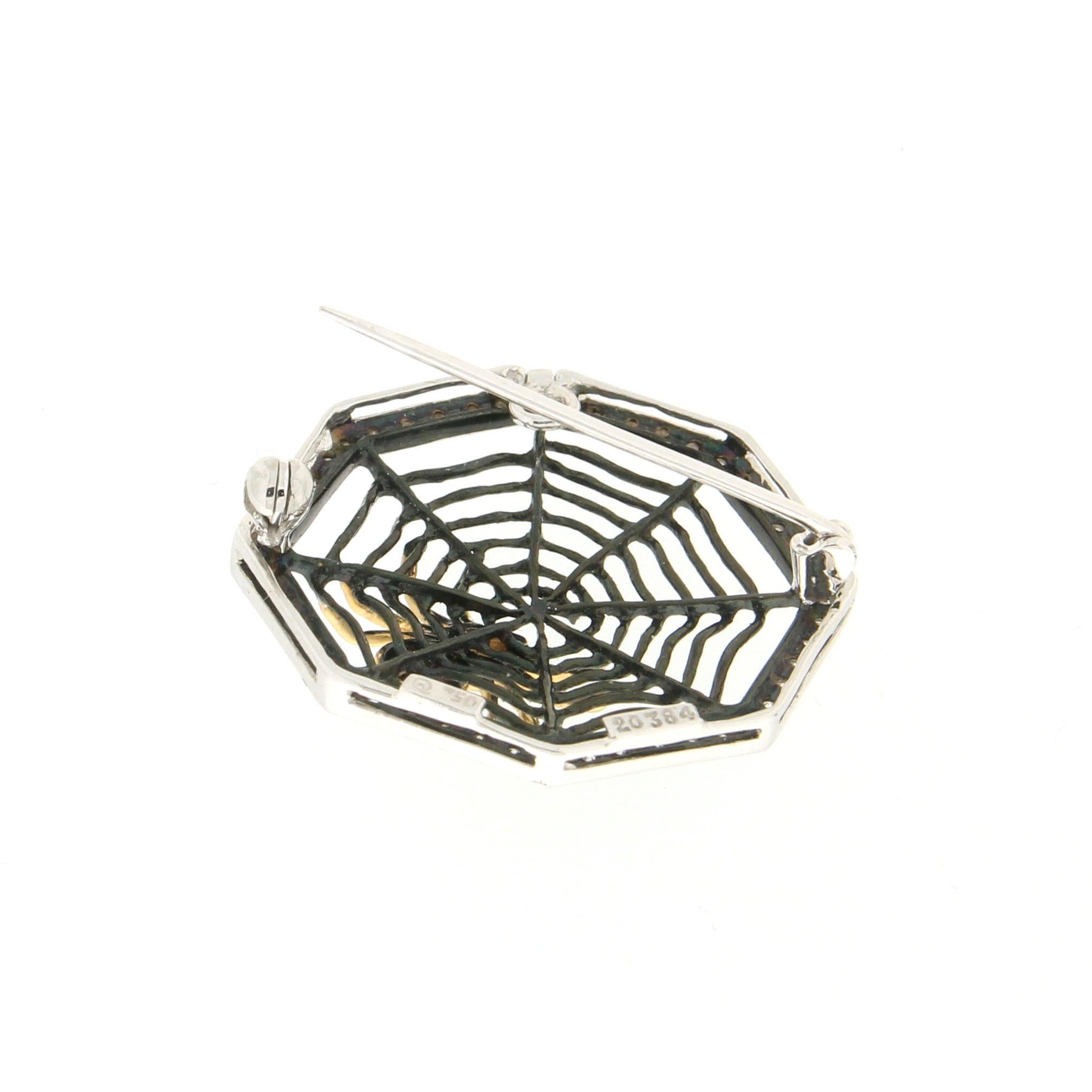 gold and white spider
