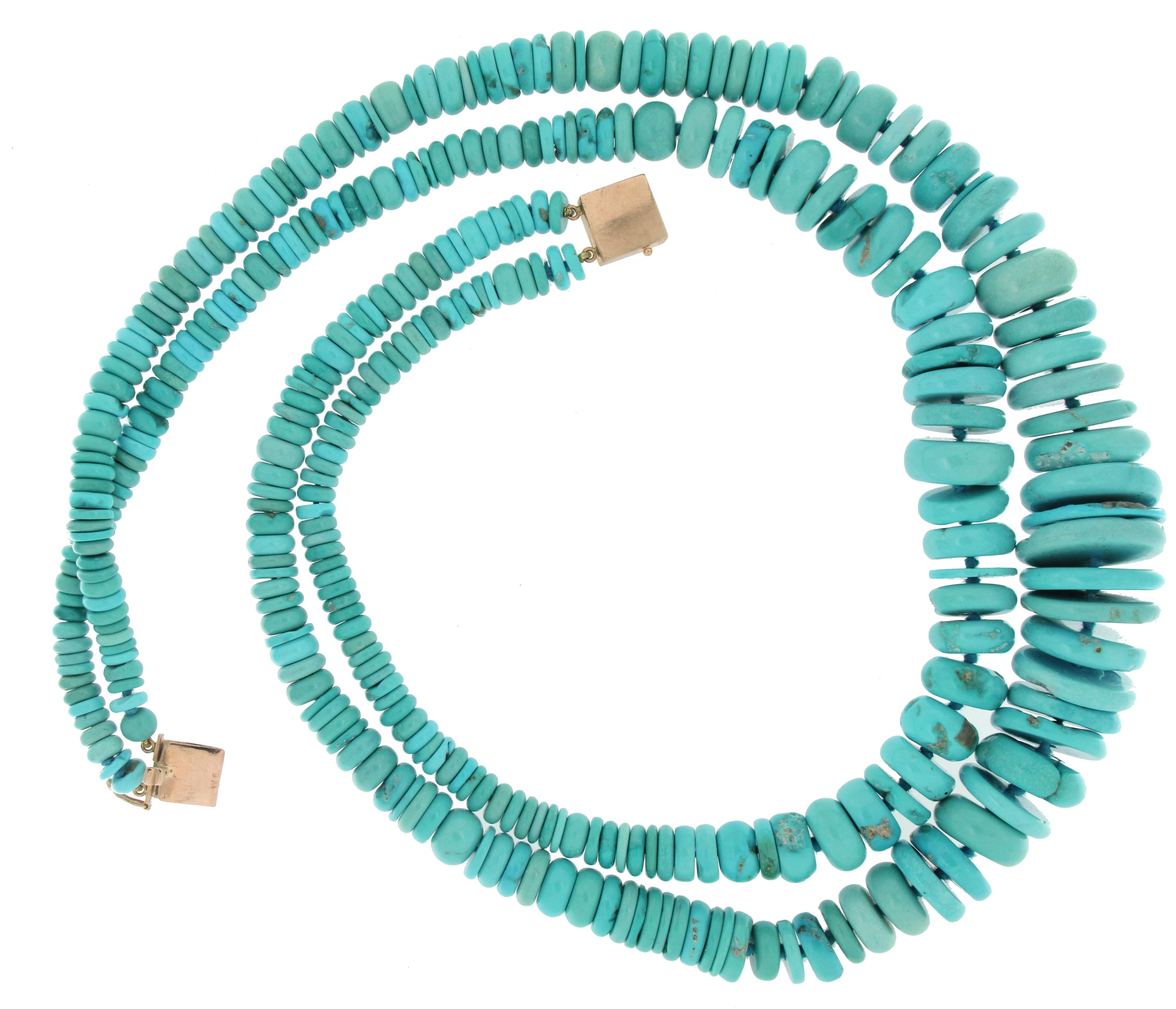 multi strand turquoise necklace