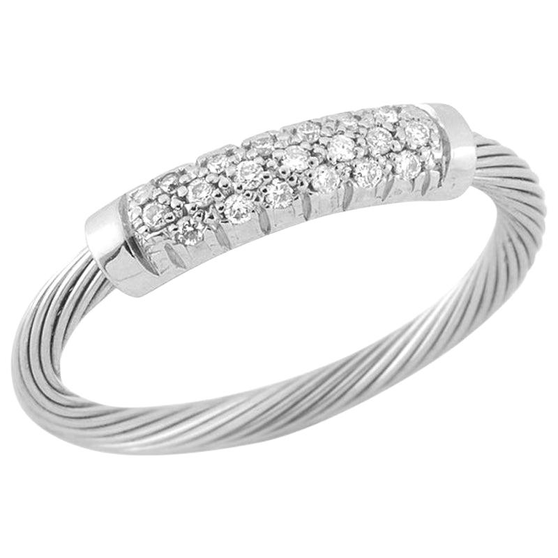 Handcrafted 14 Karat White Gold Wire ID Ring