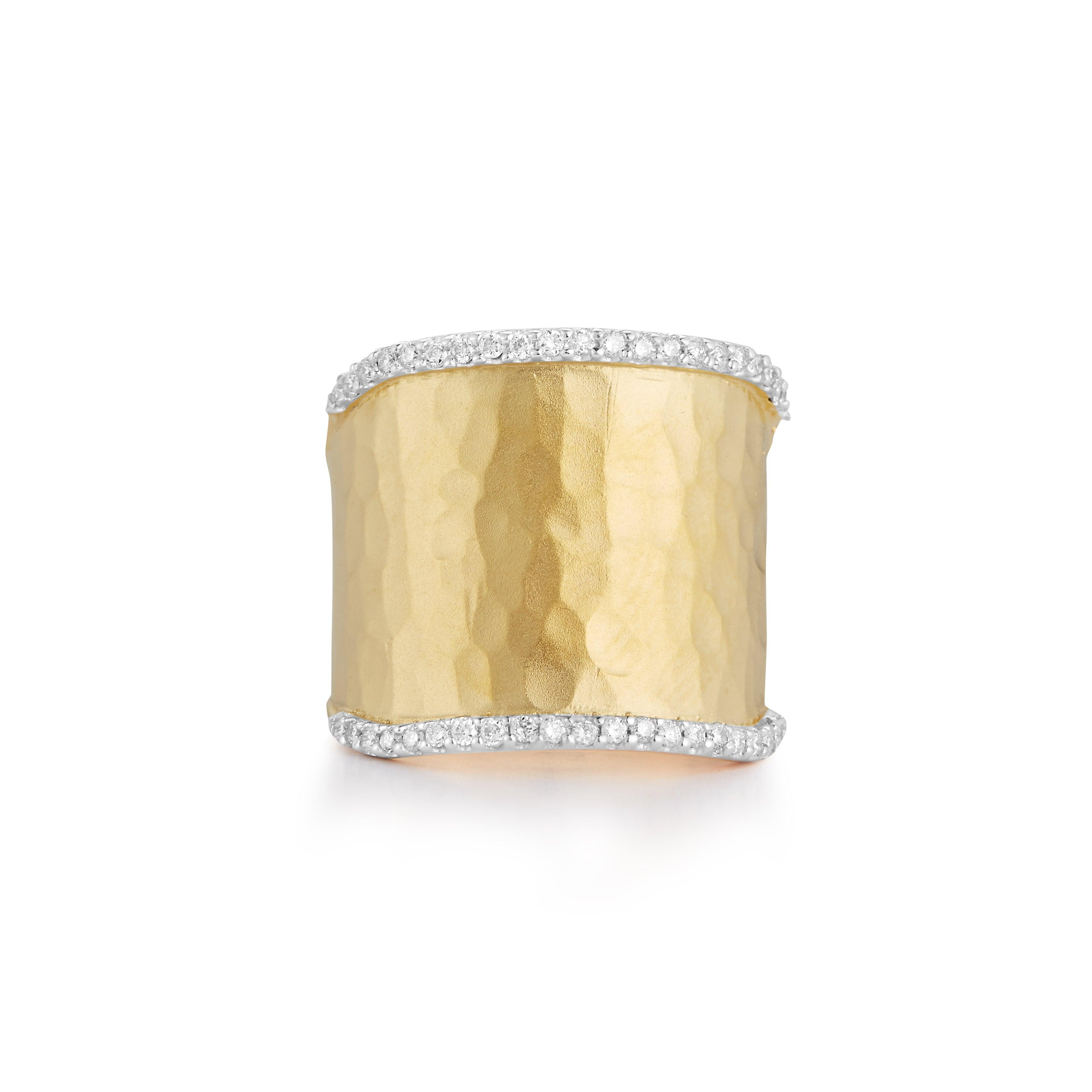 For Sale:  Handcrafted 14 Karat Yellow Gold Cigar Ring 2