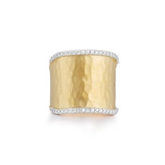Handcrafted 14 Karat Yellow Gold Cigar Ring