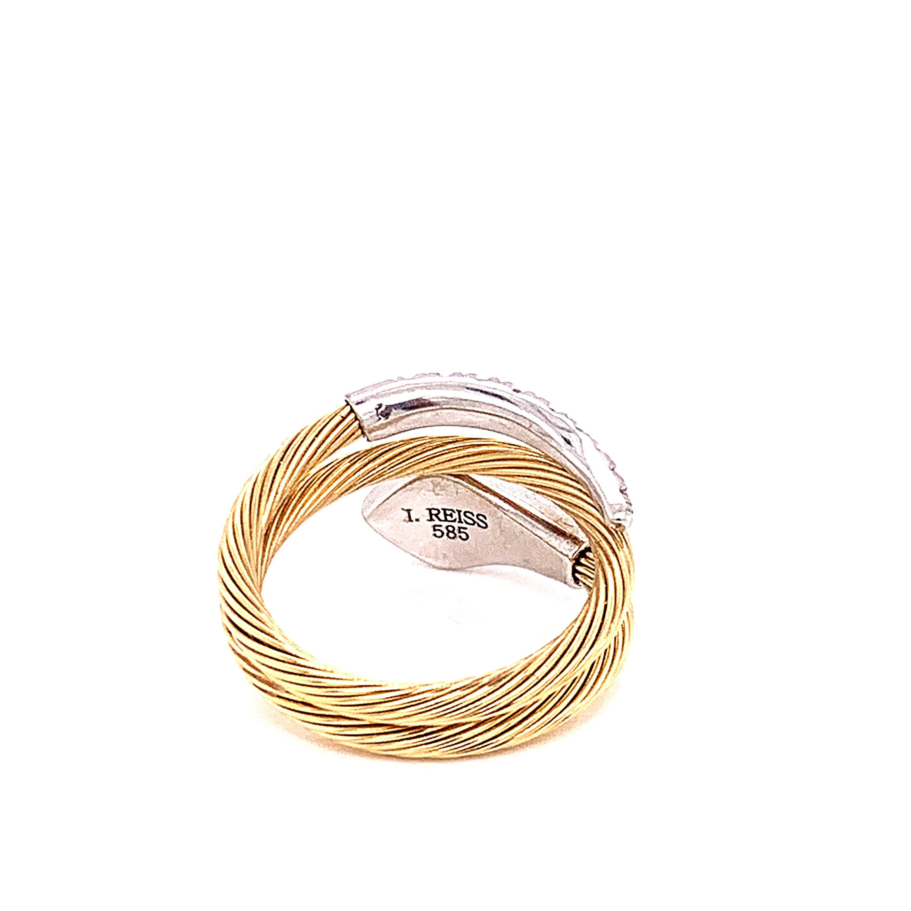 For Sale:  Handcrafted 14 Karat Yellow Gold Coil Serpent Ring 3