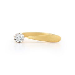 Handcrafted 14 Karat Yellow Gold Gap Ring