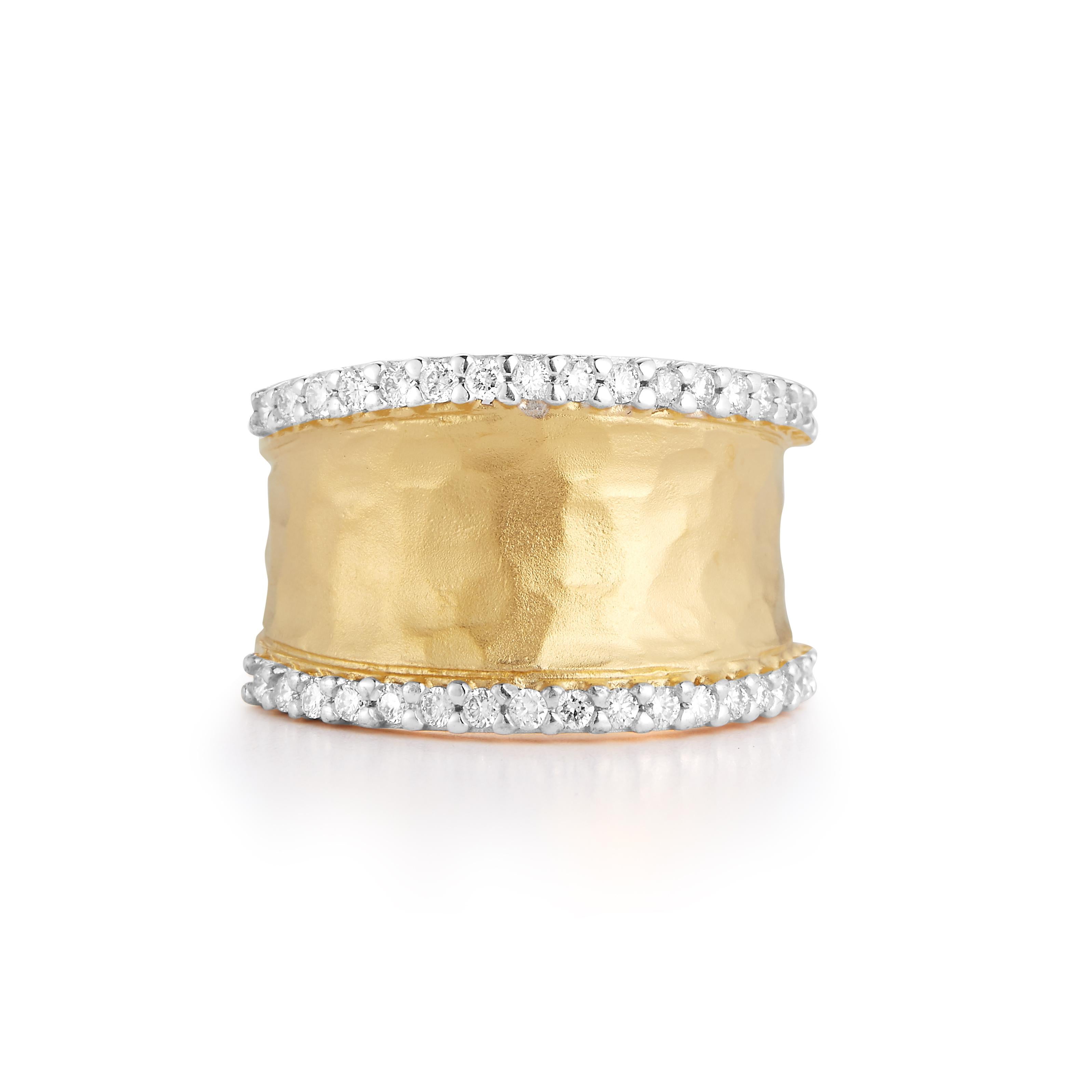 hammered cigar band ring