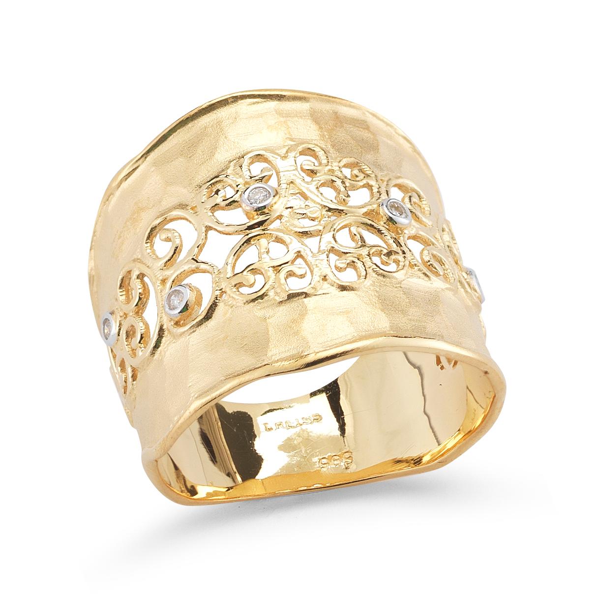 solid gold filigree ring