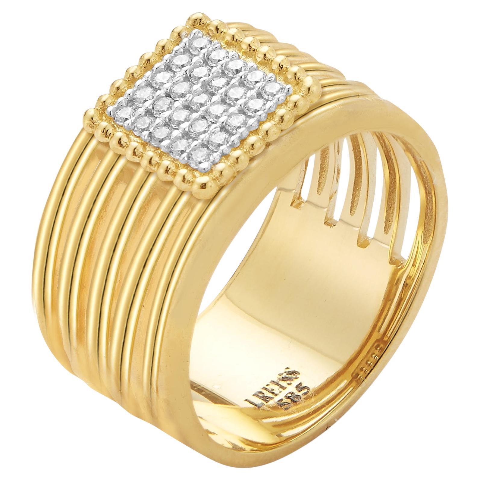Oro 14K 0,15 ct. tw. Anello con diamante tagliato