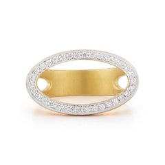 Handcrafted 14 Karat Yellow Gold Open Oval Ring