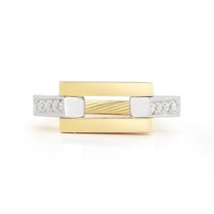 Handcrafted 14 Karat Yellow Gold Open Rectangle Wire Ring