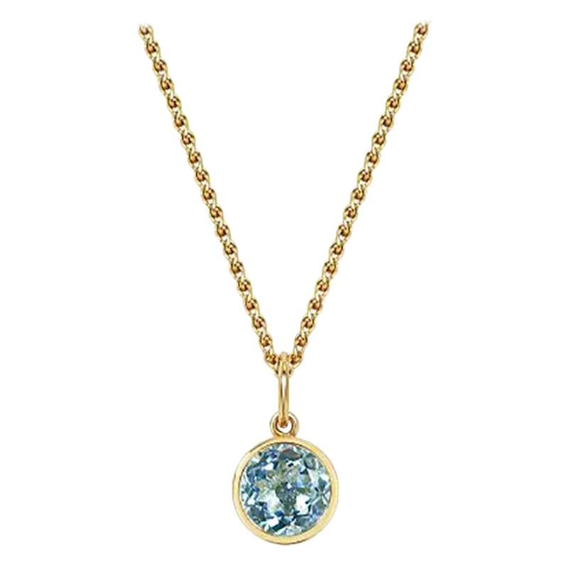 Contemporary 35 Carat Aquamarine Diamond Pendant Necklace at 1stDibs