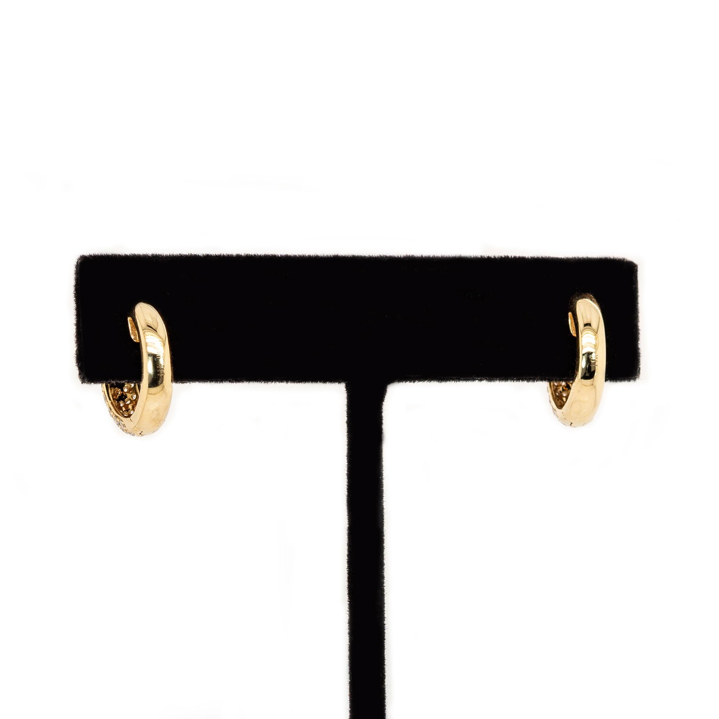 Donna Cerchi in oro massiccio 14k fatti a mano con diamanti - Pietre estratte eticamente dalla terra in vendita