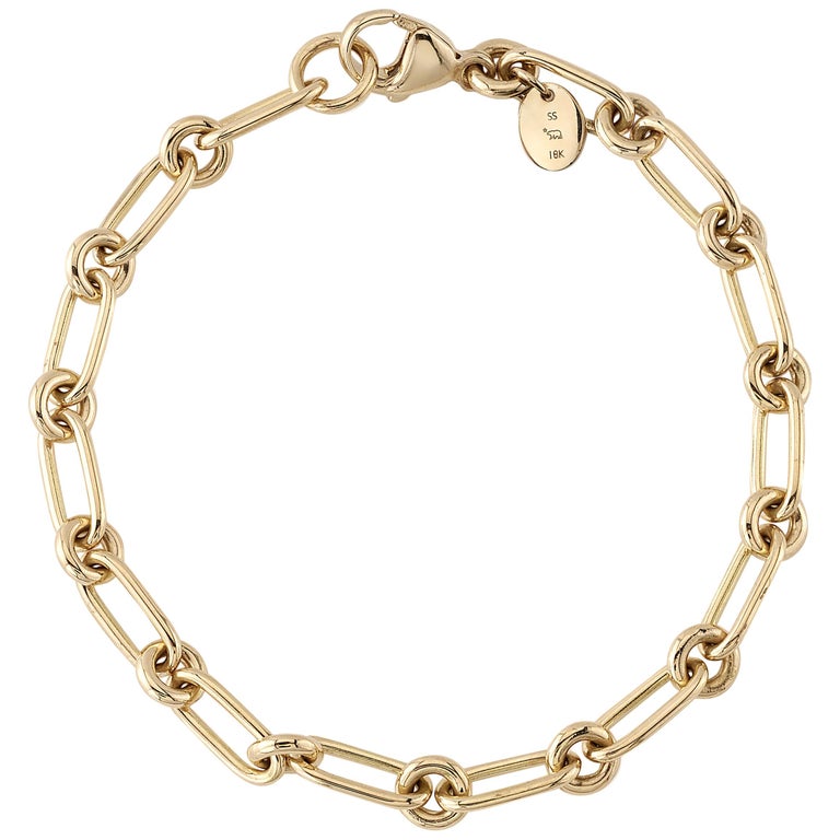 Handcrafted Lo Bracelet in 18K Gold by Single Stone For Sale at 1stDibs