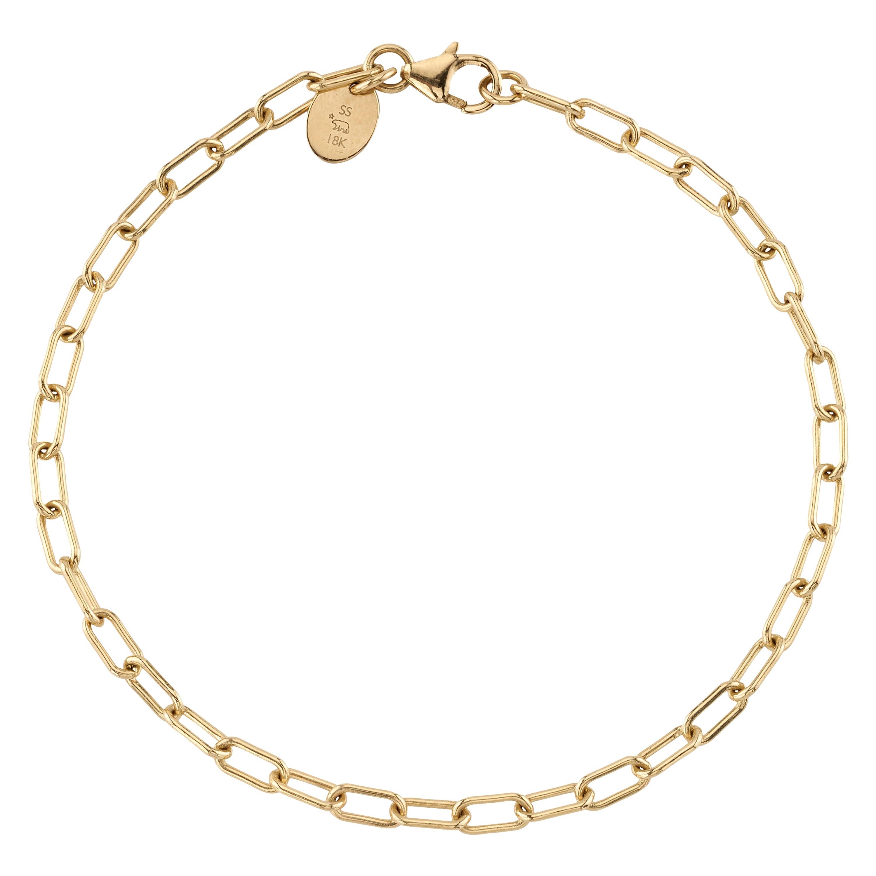 Handcrafted Bond Bracelet in 18K Yellow Gold by Single Stone