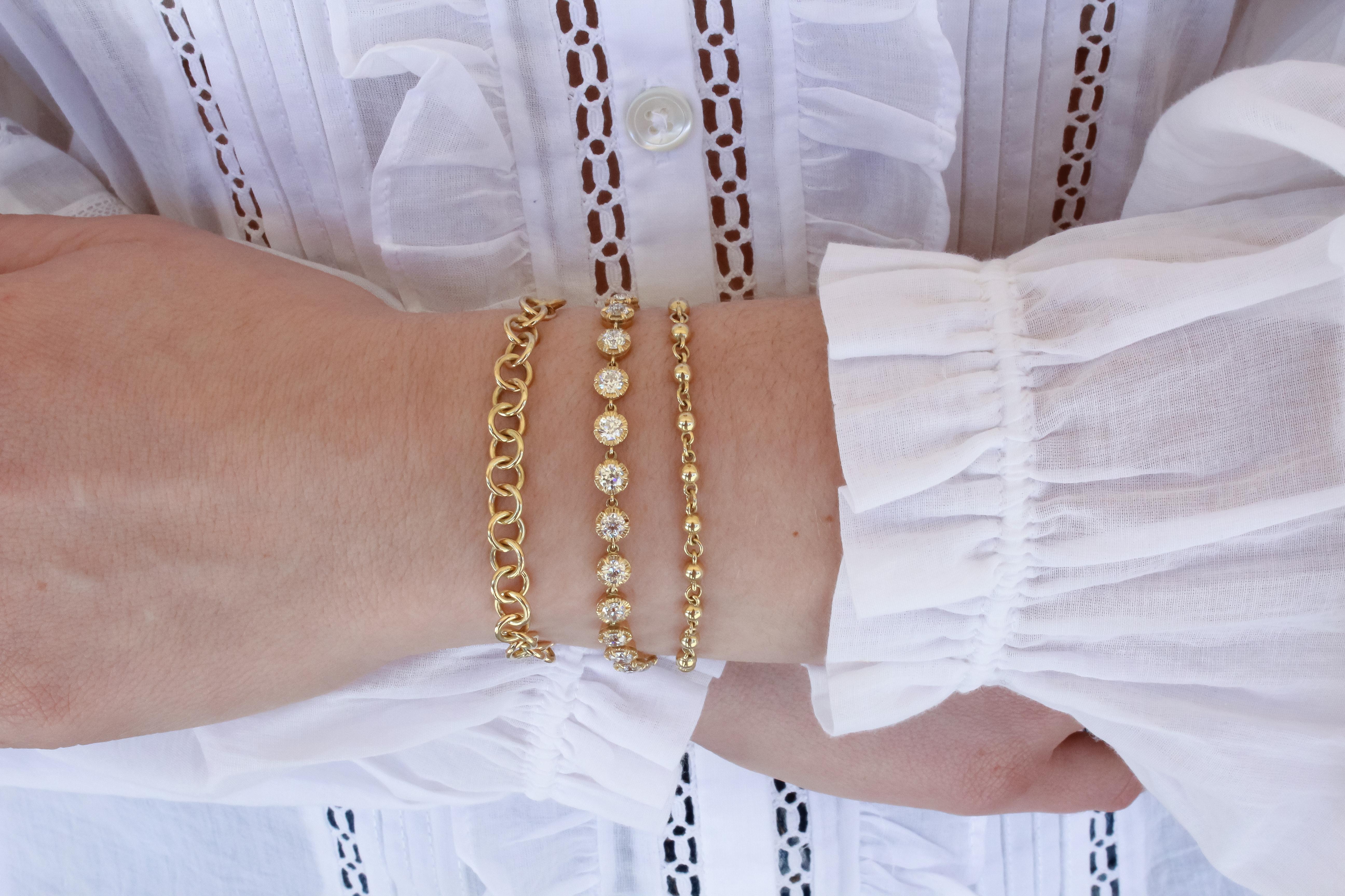 white gold rosary bracelet