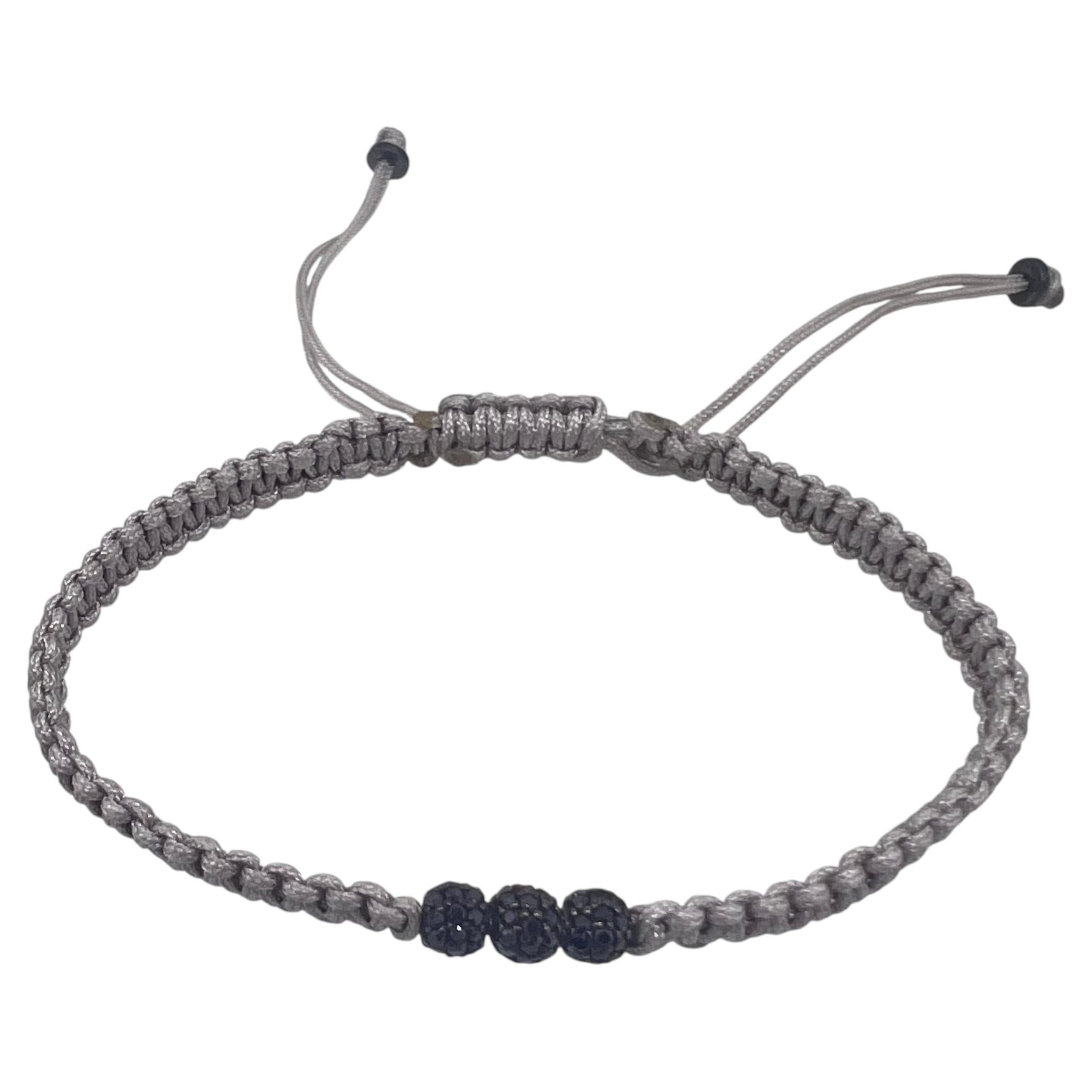 Bracciale in oro rodiato 18 carati, diamante nero, design moderno, 0,4 carati, NUOVO