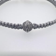Pulsera artesanal de diamantes de oro blanco de 18 quilates, diseño moderno, 0,65 ct, NUEVO