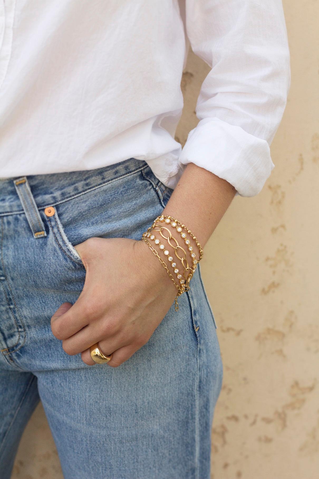 18k gold rosary bracelet