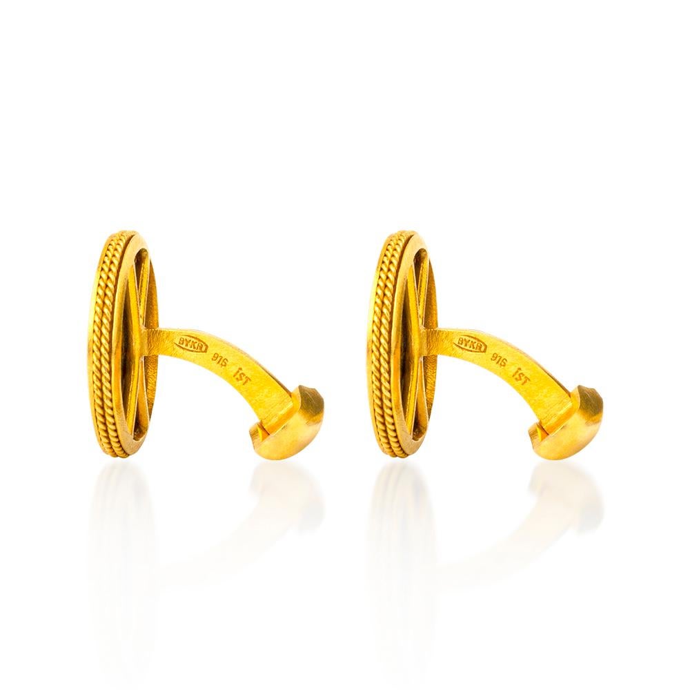 22k gold cufflinks