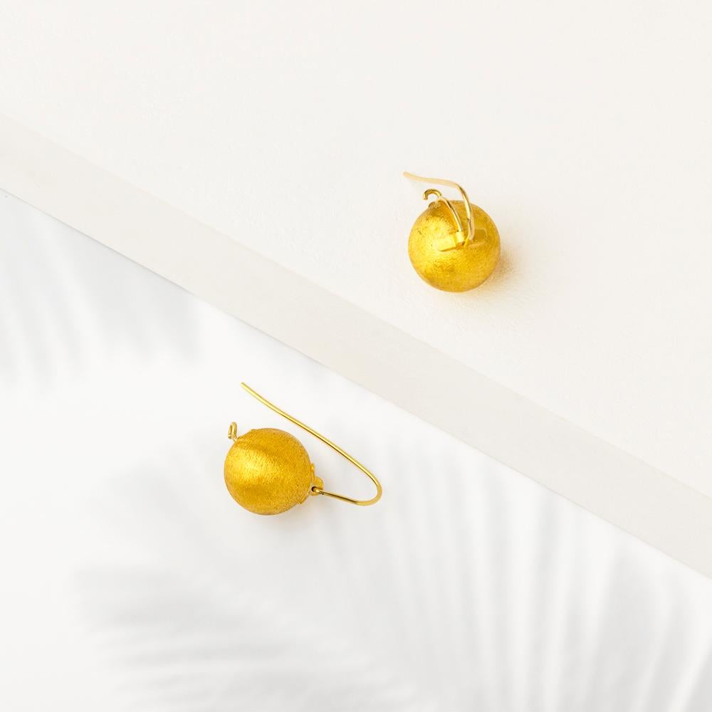 gold golf earrings