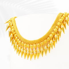 Handcrafted 24K Gold Ancient Hellenistic Greek Style Amphora Necklace