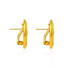 Handcrafted 24K Gold Ottoman Coins Earrings with Diamonds