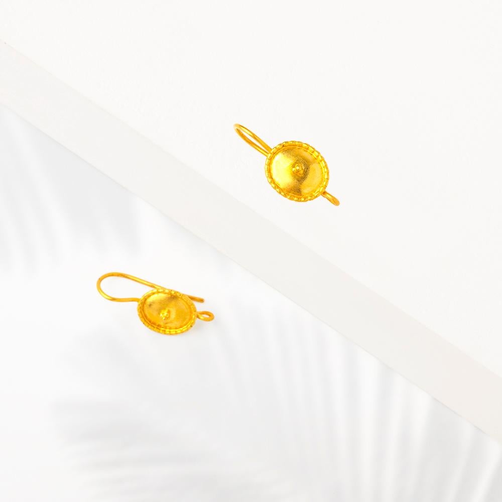 gold golf earrings