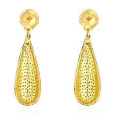 Handcrafted 3.61ct Diamond Encrusted Dangle in 14k Gold and Oxidized Silver
