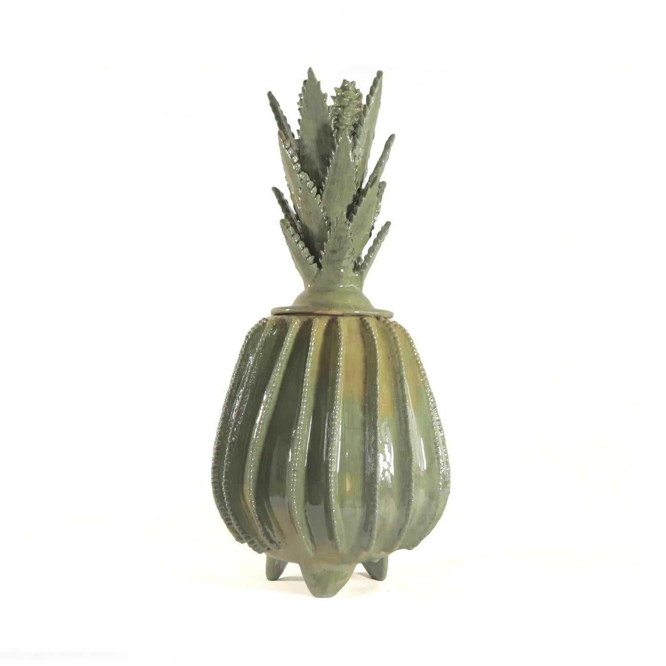 XXIe siècle et contemporain Ananas en céramique 50 fabriqué à la main - Fabriqué au Mexique en vente