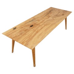 Handcrafted 8 ft. Ash Mid Century Dining Room Table