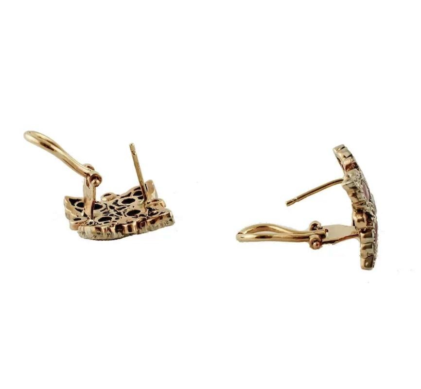 rose gold diamond earrings