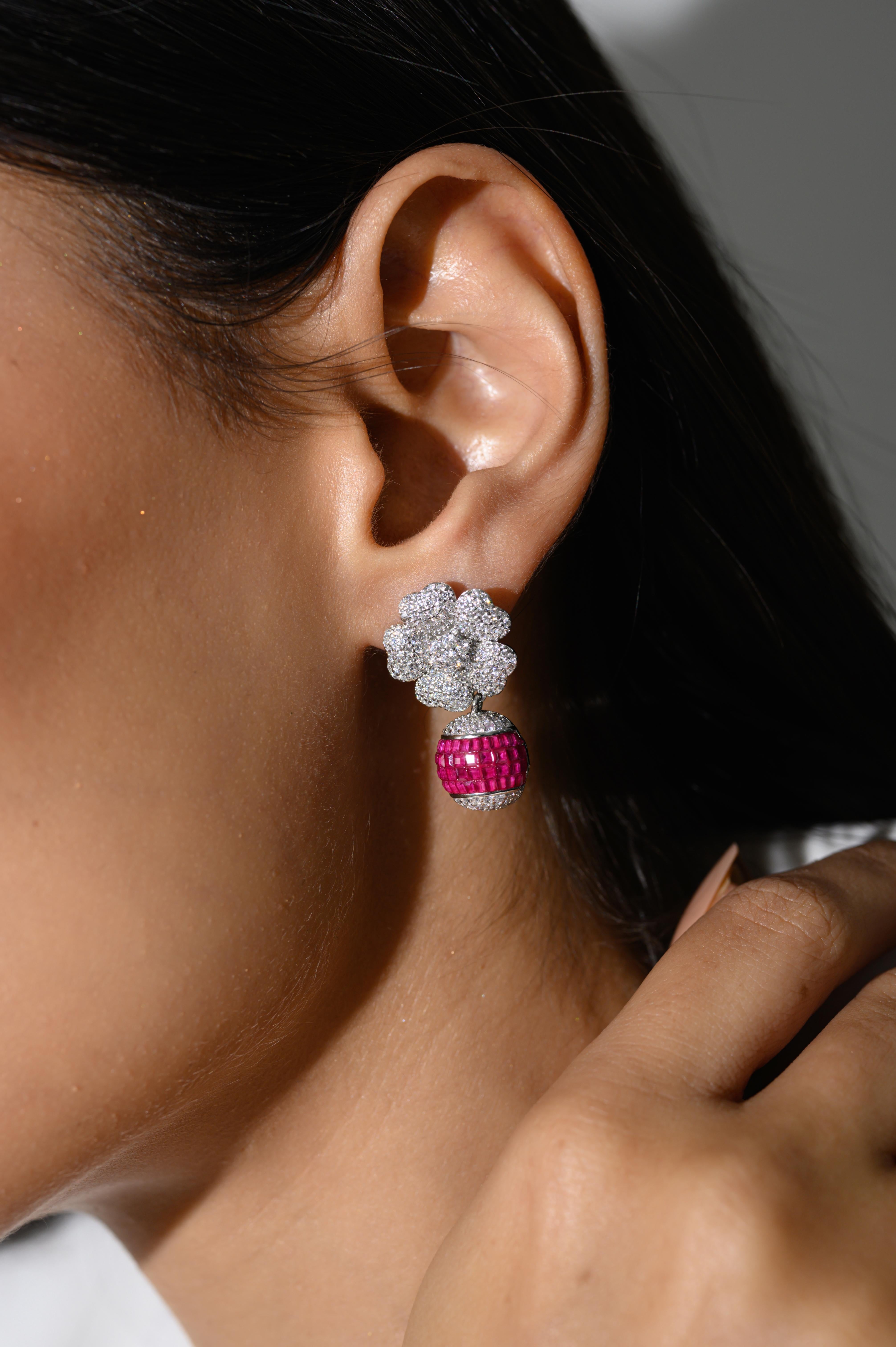 Orecchino a goccia con globo di zirconia rosa da 9,2 carati, realizzato a mano in argento sterling. Questi orecchini a goccia ti serviranno per fare un figurone con il tuo look. Ogni pezzo è caratterizzato da splendide pietre di zirconia cubica,