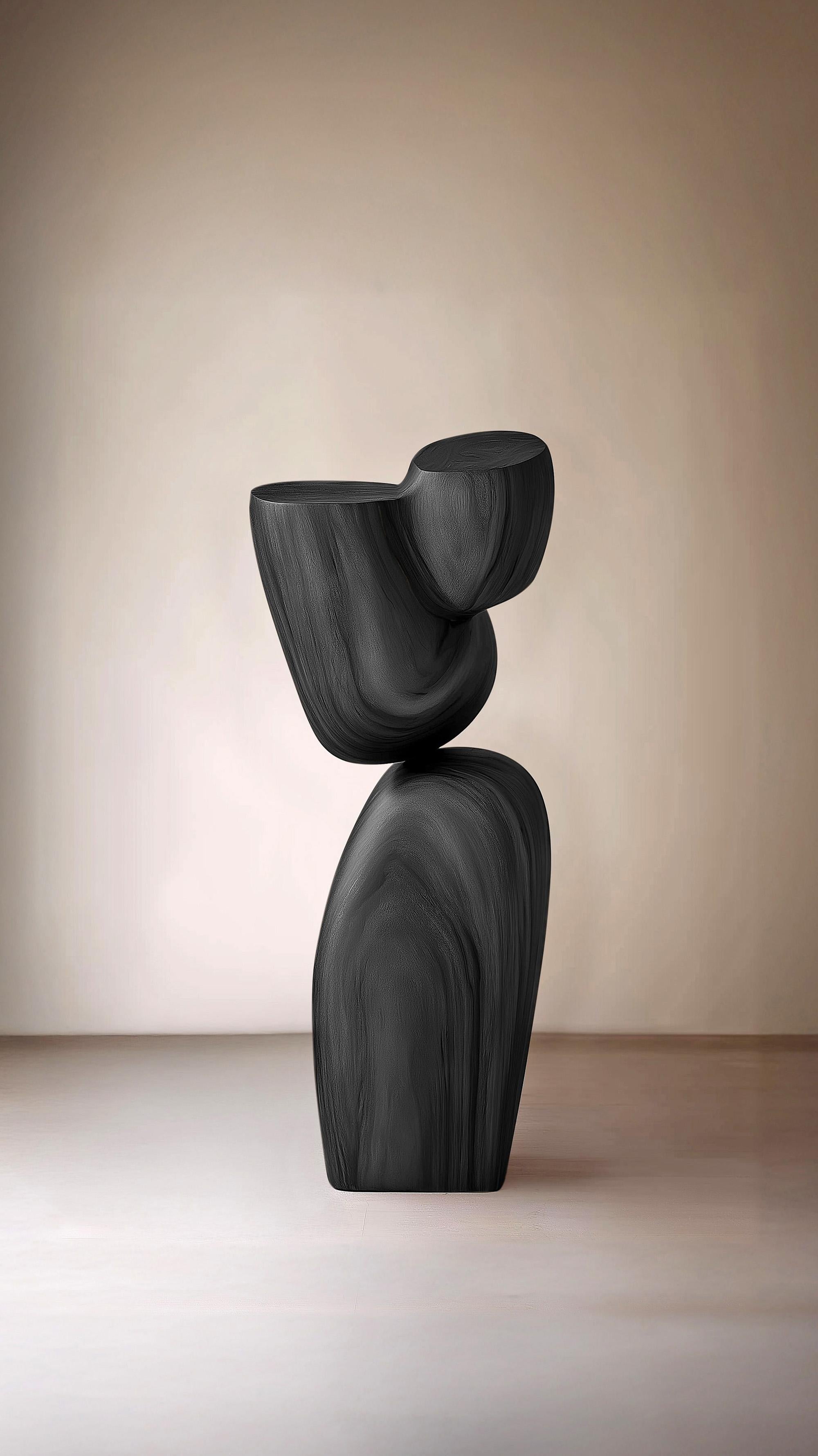 Contemporary Handcrafted Abstract Art Lull No52 – Wooden Sculpture by Joel Escalona For Sale