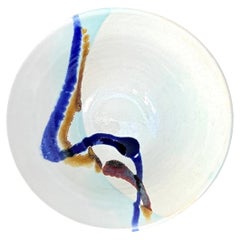 Handcrafted Abstract Glazed Ceramic Bowl