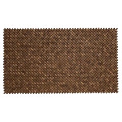 Handcrafted Acacia Wood Rectangle Mosaic Mat