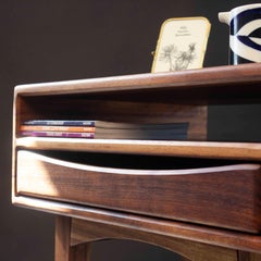 Handcrafted African Teak Bedside Table Inspired by Mid-Century Danish Design